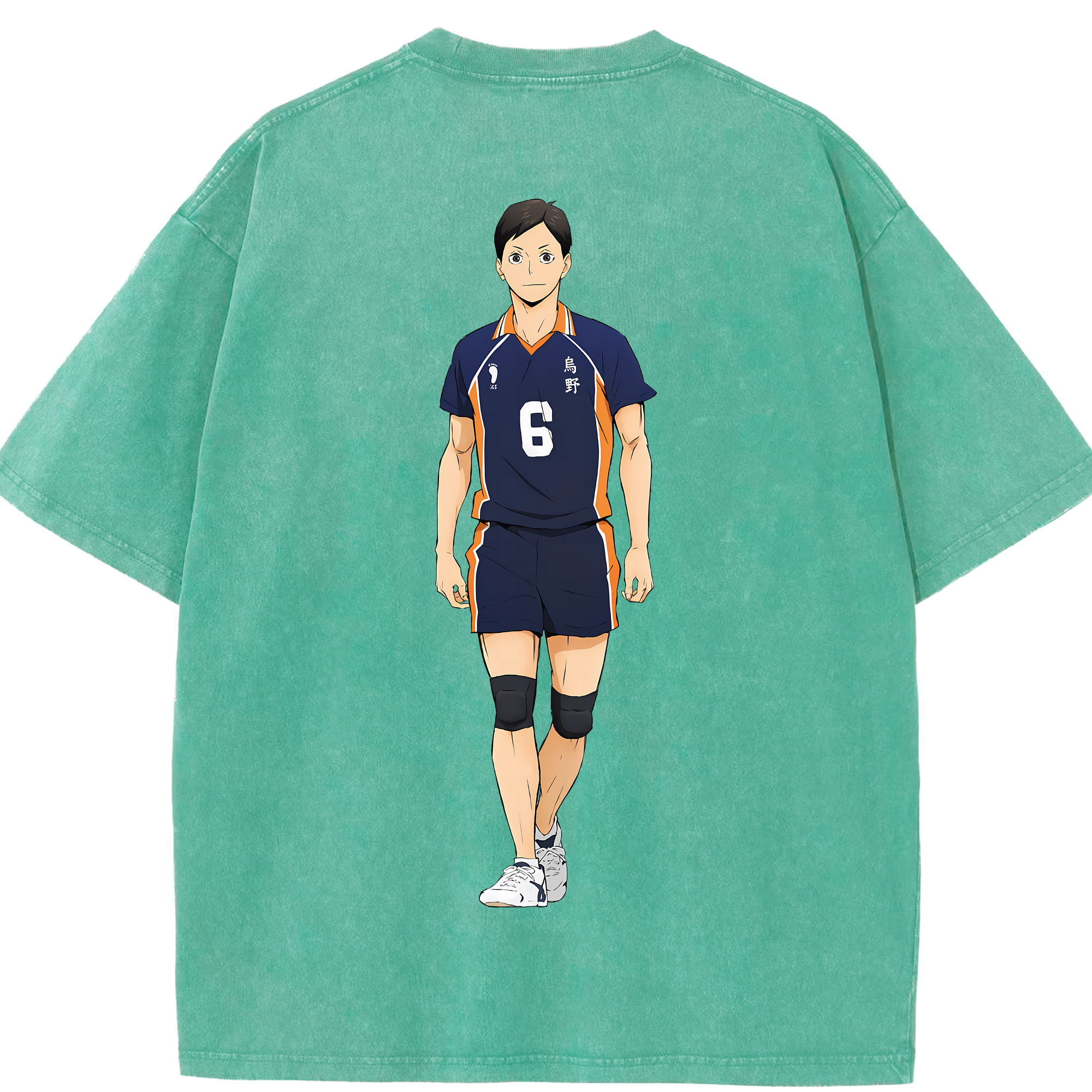 （画像用） ハイキュー!! Haikyu!! 綿100% ヴィンテージ風 半袖Tシャツ（背面プリント）